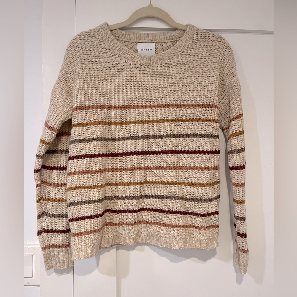 Striped crewneck sweater